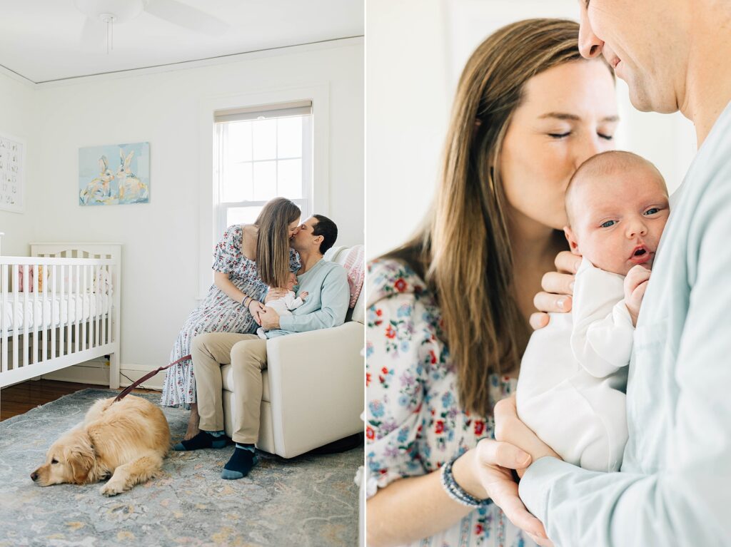 Newborn photos with dog