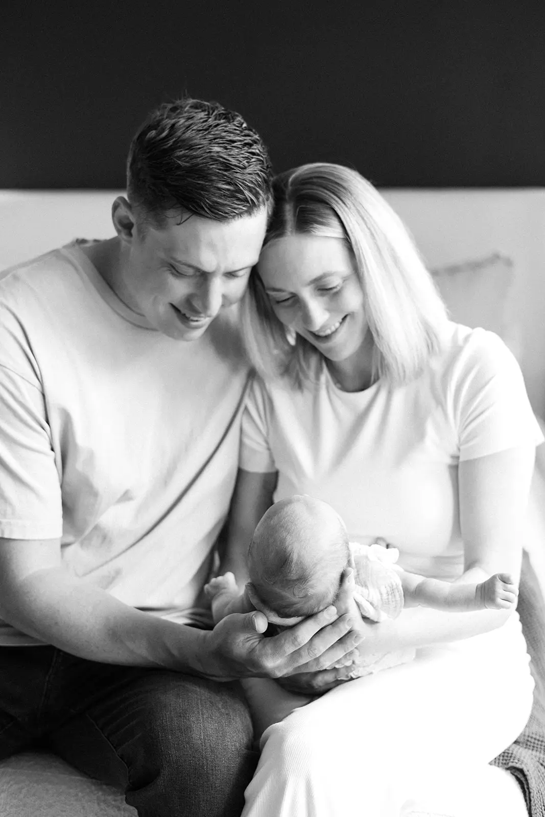 Family Newborn Photoshoot at Home MN