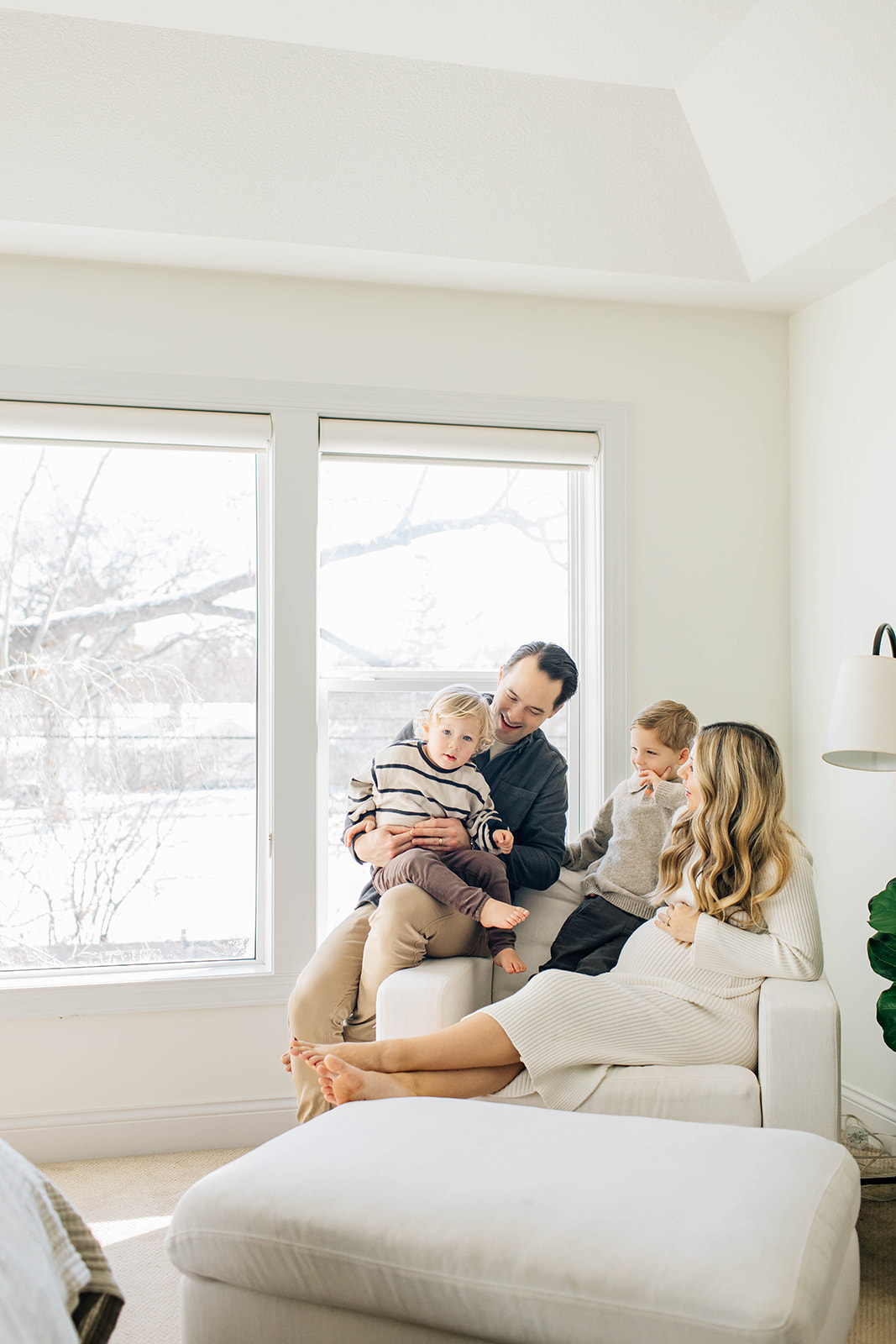 Toddler Siblings Playing and Having Fun During At Home Photoshoot